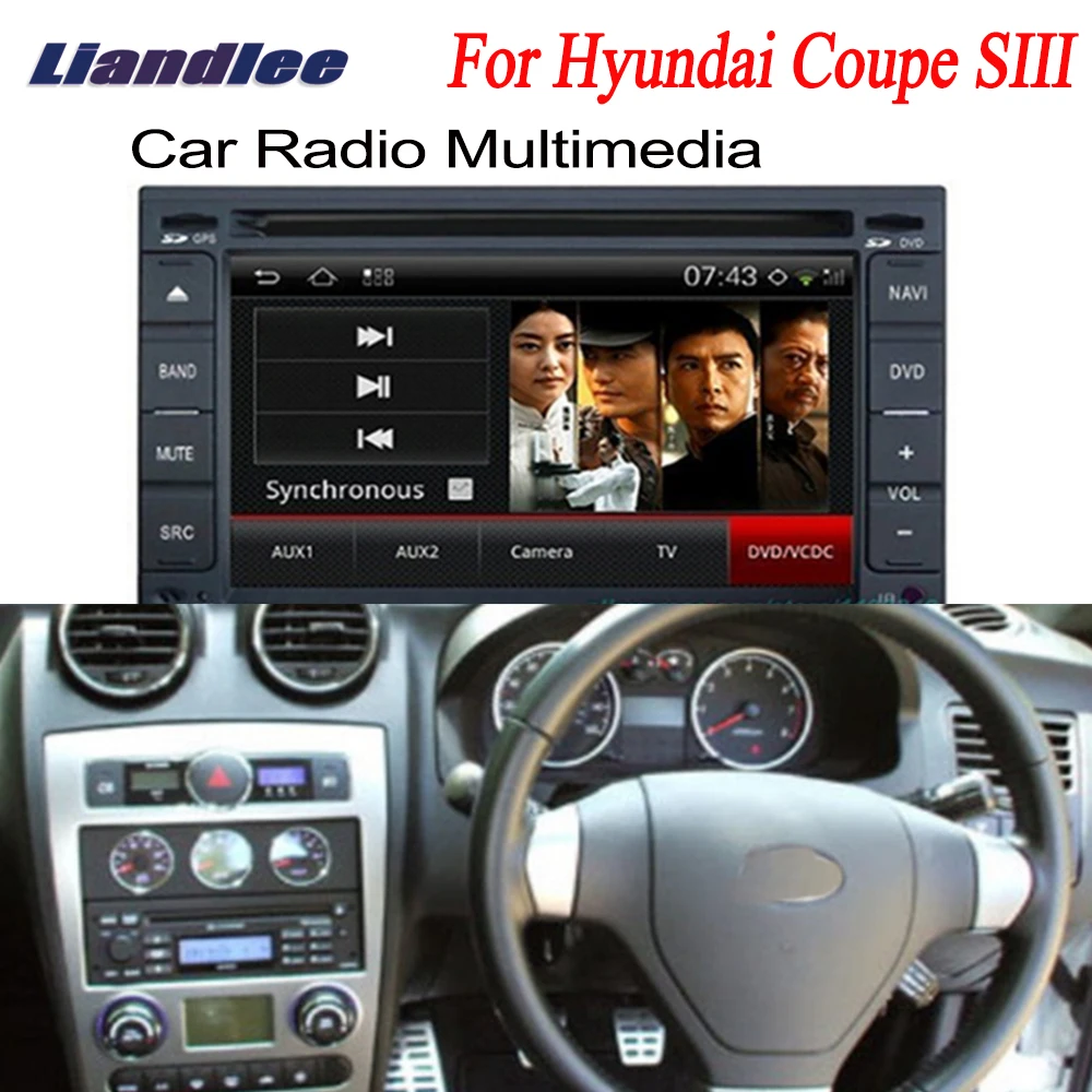 Liandlee 2 Din Автомобильный Android GPS навигатор для Hyundai Coupe SIII 2001 ~ 2008 карты радио CD DVD