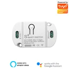 Умный переключатель Tuya, Wi-Fi, 10 А, светодиодный светильник, модуль Smart Life, поддерживает двухстороннее приложение, релейный таймер, Google Home, Голосовое управление Alexa