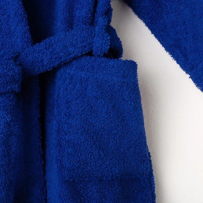 Bathrobe for children size 28 blue 340 g/m2 cotton 100% with AIRO Robes Sleepwear Robe s Clothing Mother Kids |