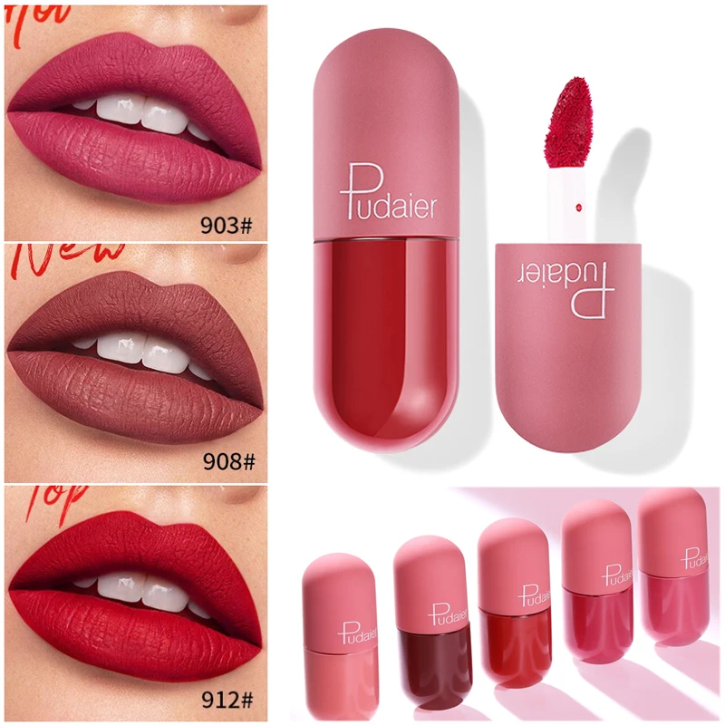 Матовый блеск для губ Водонепроницаемый Протяжного и прочного увлажняющего