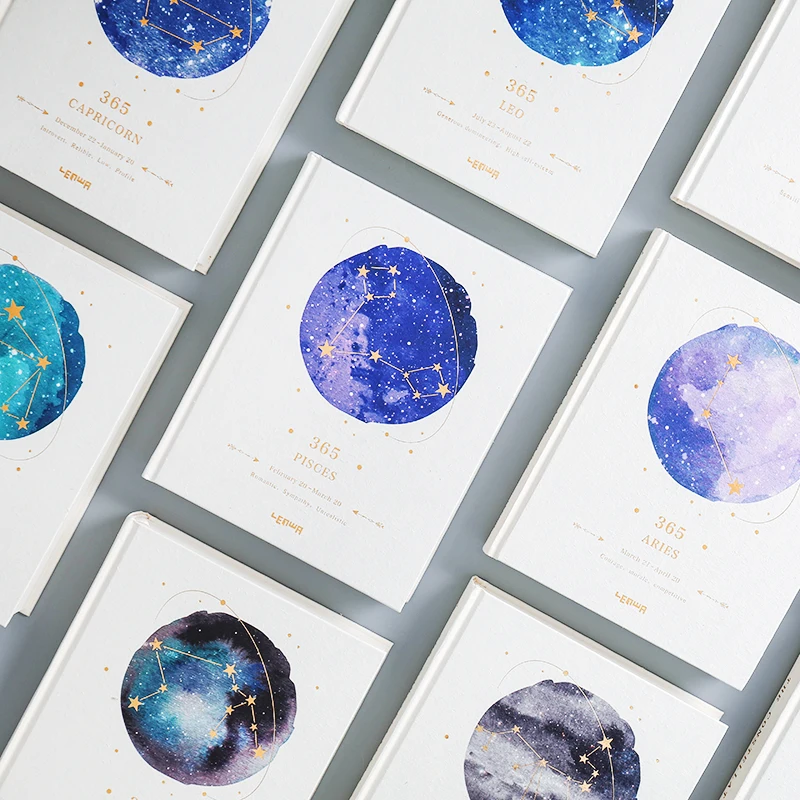 Жесткий ежемесячный планировщик с созвездиями 365 ежедневник большого размера