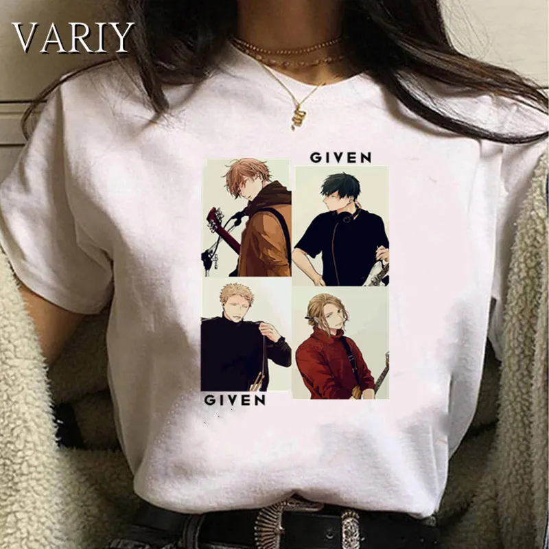 

Punk Clothes Music Graphic Manga Yaoi Bl Given Yaoi Given T-shirt Plus Size Harajuku Tops Anime Short Sleeve Women T-shirt