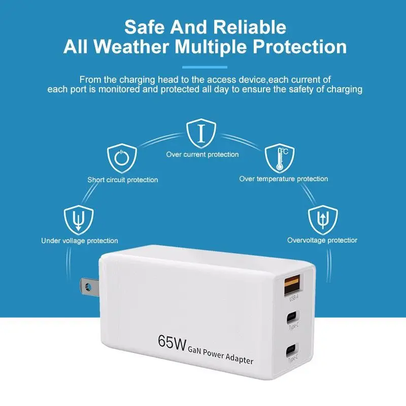 Lincoiah GAN 65 Вт USB C зарядное устройство Quick Charge 4 0 3 QC4.0 QC PD3.0 PD USB-C Type быстрое для Macbook Pro