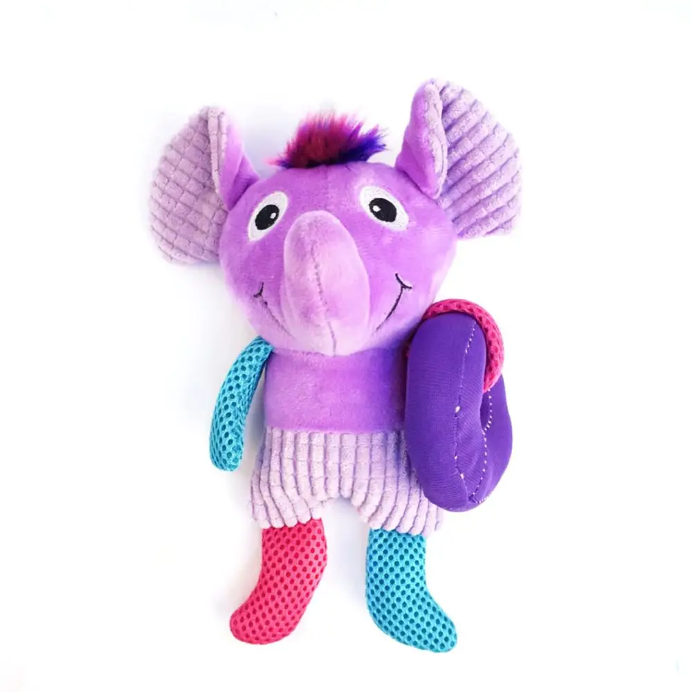 

Pet Plush Squeak Toy Cute Animals Shape Dog Chew Toys Bite Resistant Fleece Pets Interactive Sounding Toys Puppy Molar Toy