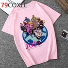 Футболка мужская с забавным рисунком, модная тенниска с принтом аниме невероятные приключения Джоджо, повседневная майка с графическим принтом, уличная одежда, лето