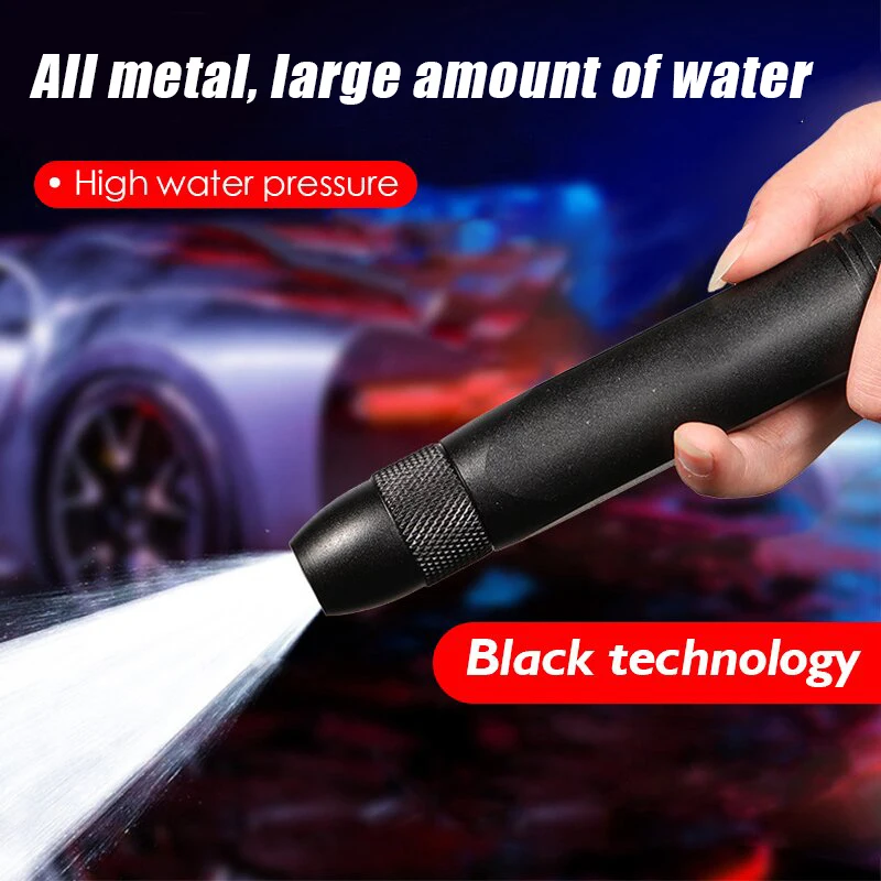 

New Upgraded Adjustable Pressurized Cleaning Tool Hand Held Alloy High Pressure Powerful Car Washing Garden Lawn Watering BH