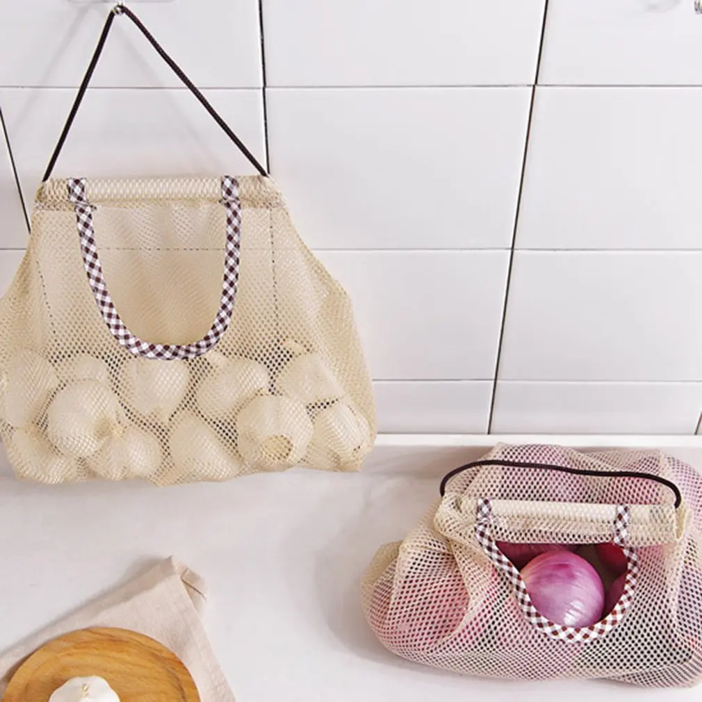

Kitchen Vegetable Storage Net Bag Household Multi-Purpose Creative Fruit Wall Hanging Bag Onion Garlic Storage Bag