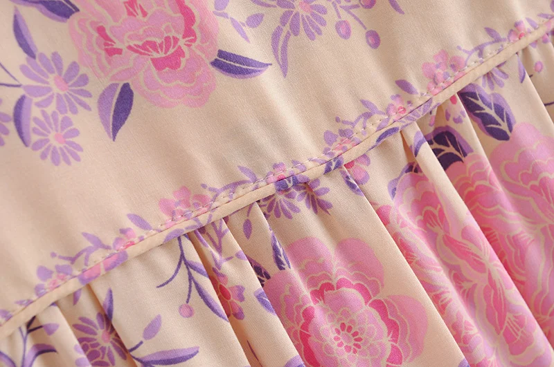 Винтажное шикарное Женское Платье макси с длинным рукавом галстуком-бабочкой