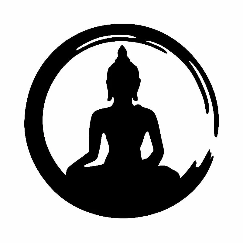

Car Sticker Personality Interesting Sangha Buddhist Black/Silver Buddha Decal 13CM*13CM