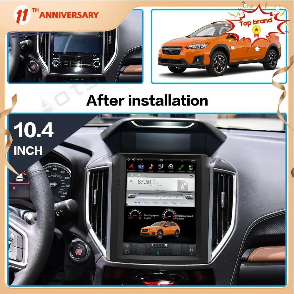 

For Subaru Forester XV 2018+ Android 9.0 Car Multimedia DVD Player PX6 4G+64GB HD IPS Touch Screen Auto GPS Navigation HeadUnit