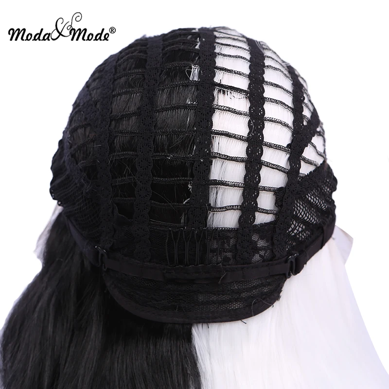 Парик Moda & Mode Wig26 для косплея черно-белого цвета длинный шелковый прямой