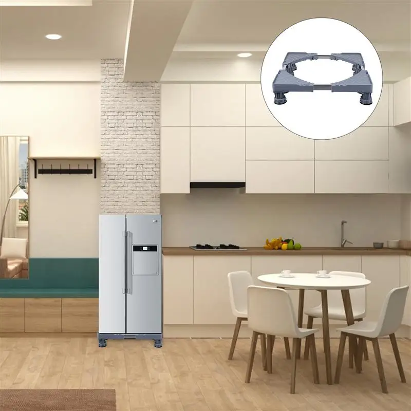 

Multi-Functional Fridge Washer Stand with 8 Feet Adjustable Washing Machine Base