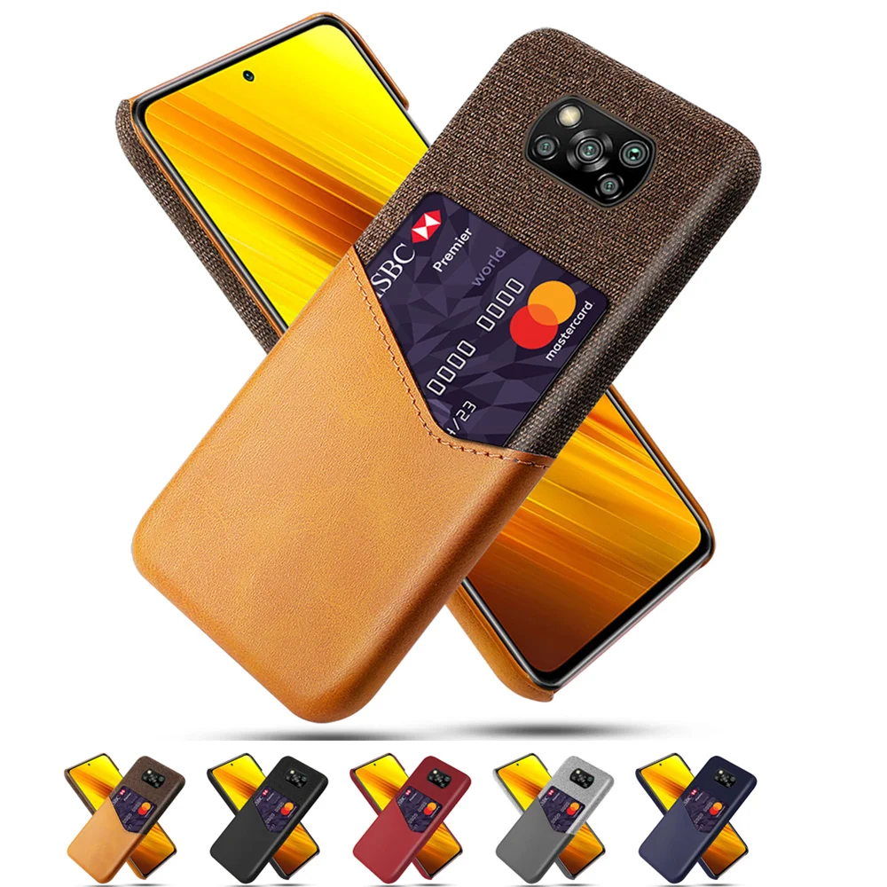 

Credit Card Case Soft Cloth Fabric Case For Xiaomi Poco X3 Pro Nfc M3 F3 F2 X3pro X3nfc Cover For Xiaomi poko poco X3Pro X 3 Pro