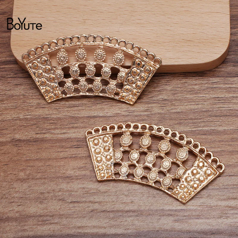 

BoYuTe (5 Pieces/Lot) 30*63MM Sector Metal Alloy Materials Factory Direct DIY Handmade Hair Jewelry Accessories