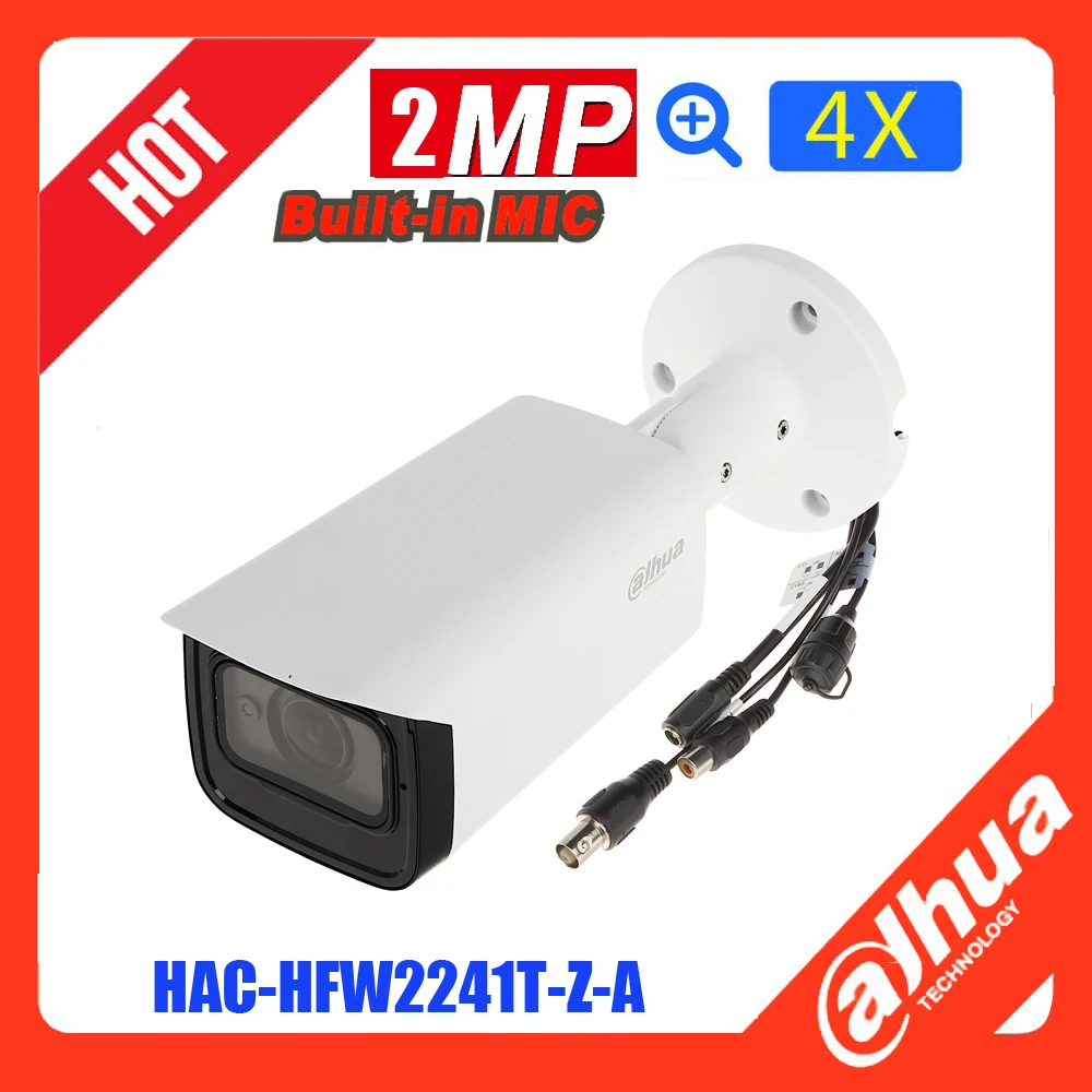 

Dahua HAC-HFW2241T-Z-A 2MP Starlight HDCVI IR Bullet Camera HD/SD Switchable Built-in Mic 2.7-13.5mm Motorized Lens Smart IR