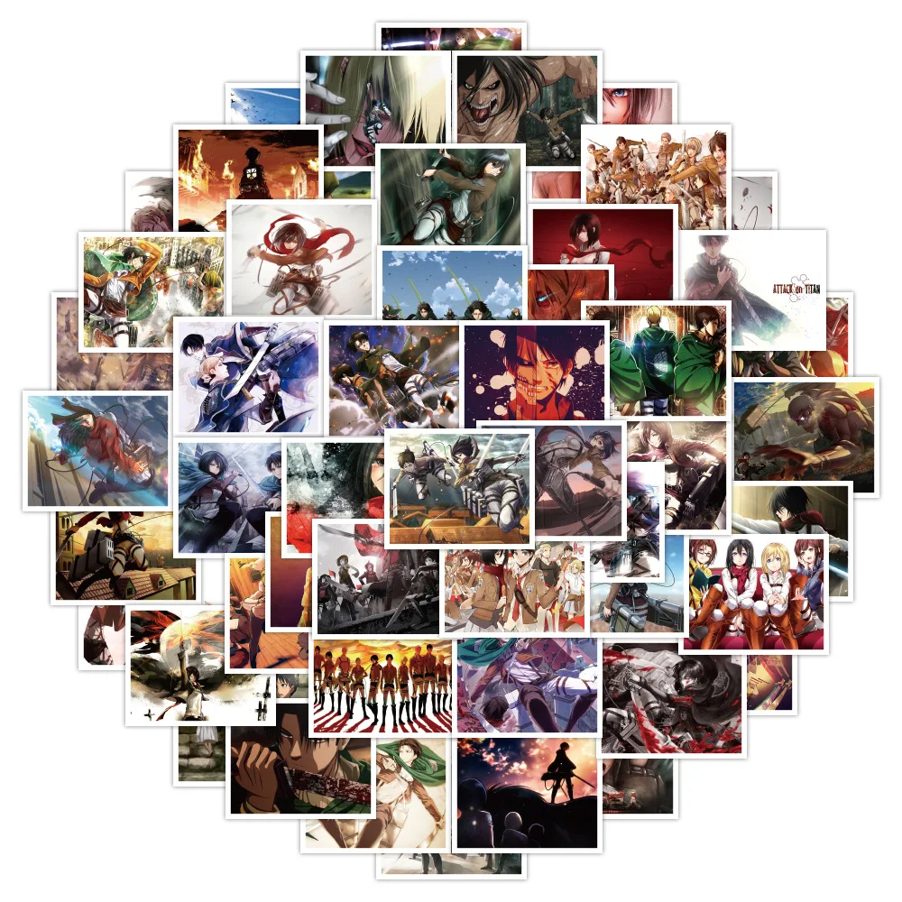 

10 / 30 / 50pcs Giant Cartoon Sticker Hand Account Notebook Decoration Waterproof Sticker Wholesale of Japanese Animation Attack