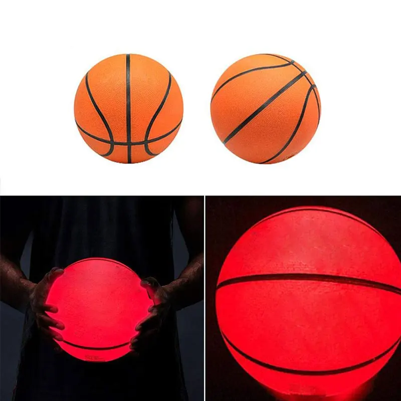 

Offical Size 5 Football Light Up LED Soccer Training Ball Blazing Red Edition Glows In The Dark Super Bright LED'S Glowing Balls