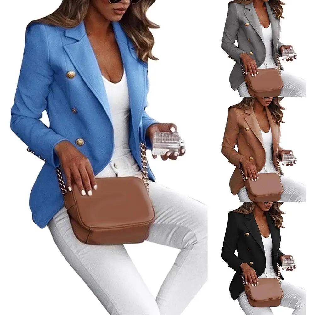 

Plus Size Women Suit Jacket Autumn Solid Color Lapel Long Sleeve office Business Women Blazer Coat Suit Jacket Women's clothing