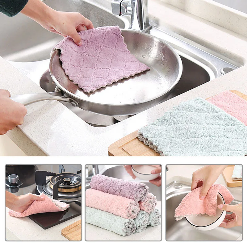 Впитывающие полотенца из микрофибры для чая быстросохнущая салфетка чистки