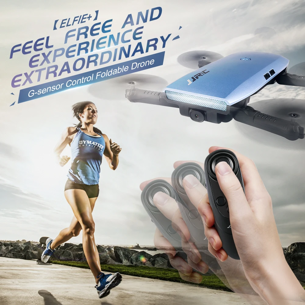 Квадрокоптер JJRC H47 ELFIE складной карманный Радиоуправляемый селфи Дрон с Wi Fi FPV 720P HD