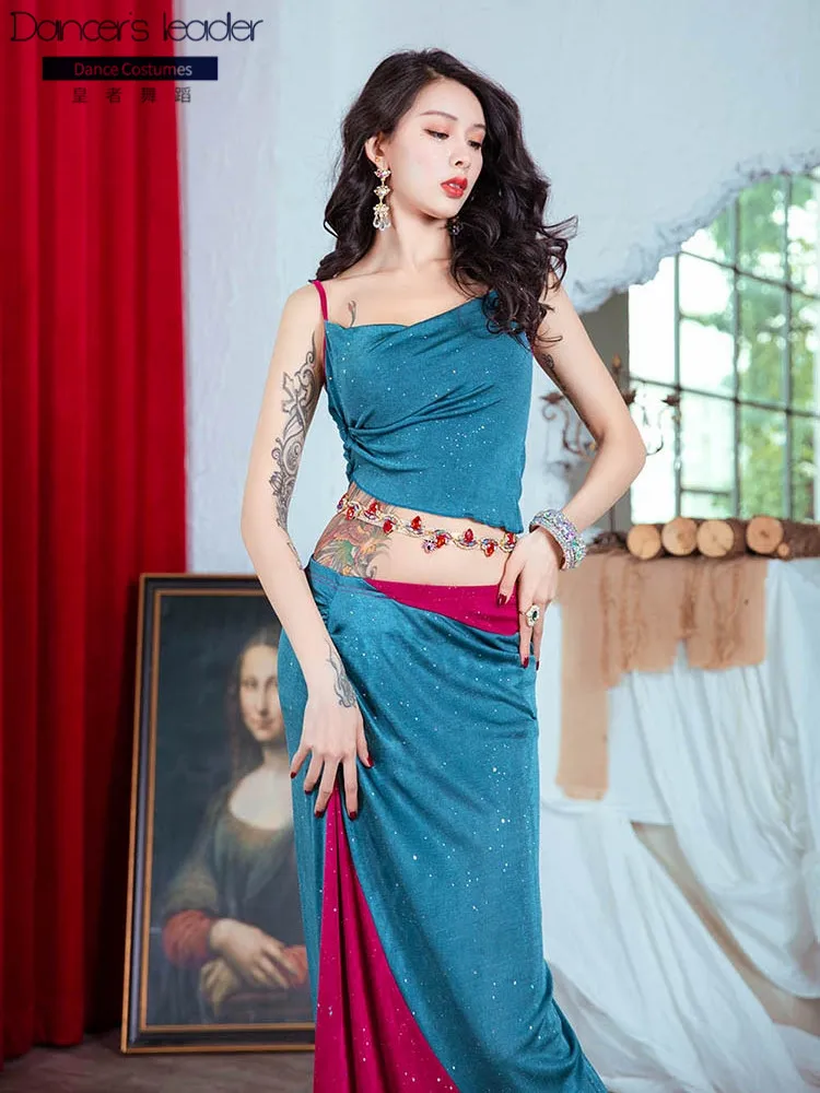 Женский высококачественный костюм для танца живота пикантный топ на бретельках