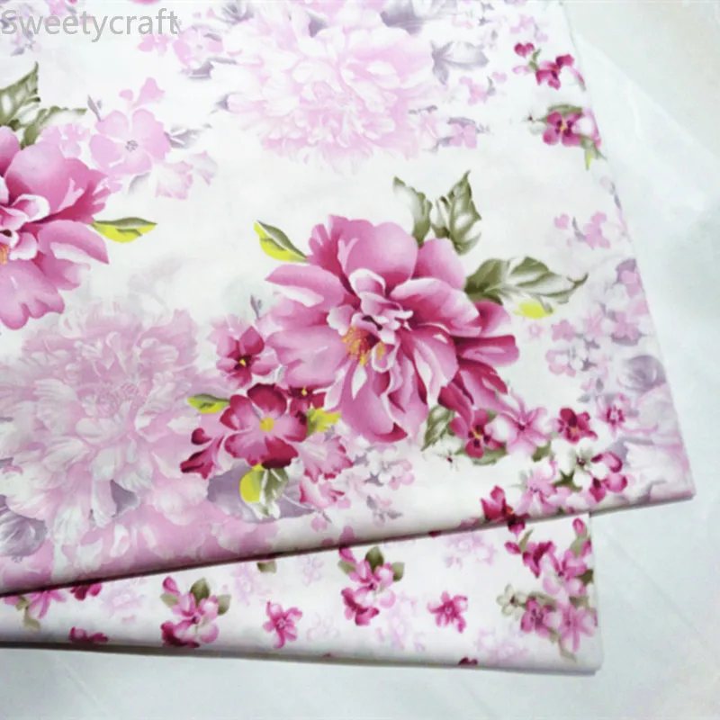 Ткань хлопковая для квилтинга с цветочным принтом 160 х10м | Дом и сад