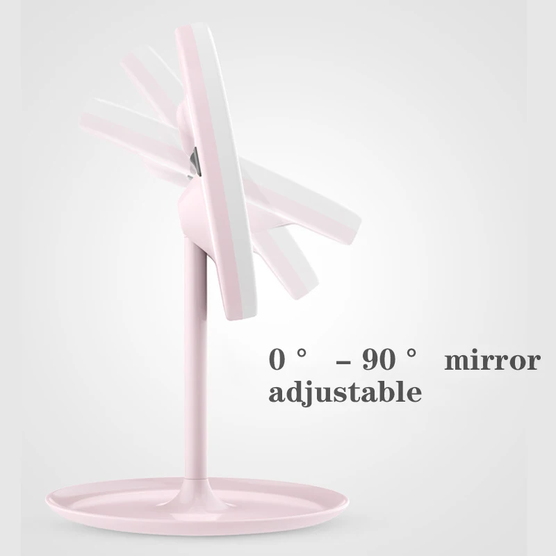 QDRR Makeup mirror with led light Dressing table beauty ring Beauty Tools For Photo fill small mirrors | Обустройство дома