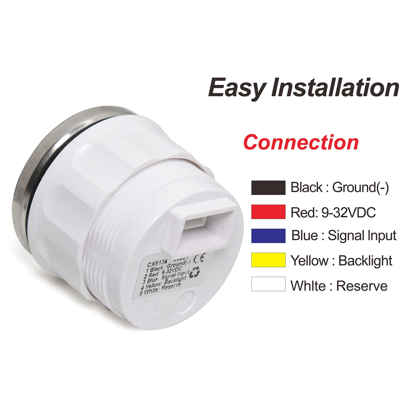 Водонепроницаемый автомобильный указатель уровня топлива 52 мм с 8 цветовой