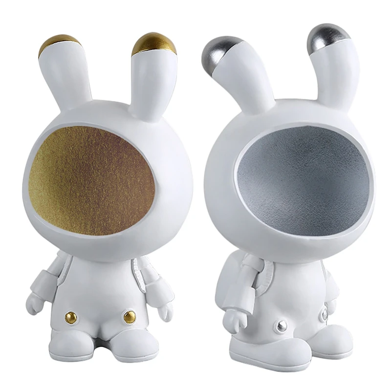 

Big Mouth Space Rabbit Statue Storage Nordic Creative Fruit Snacks Candy Porch Key Storage Ornaments Home Decoration