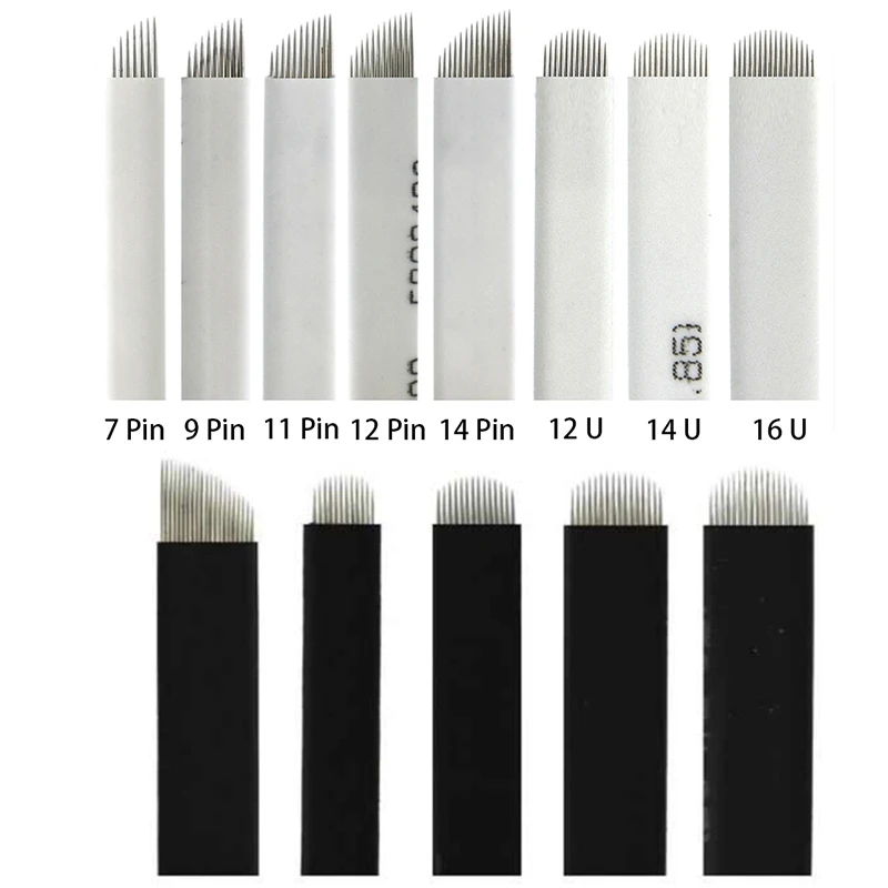 0 16 мм нано Игольный мануального татуажа бровей Иглы пластинки para tebori Flex microshading