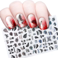 foil for nails set simple lines leaves geometry nail sticker nail art kit stickers for nails nail foil nail stickers decoration