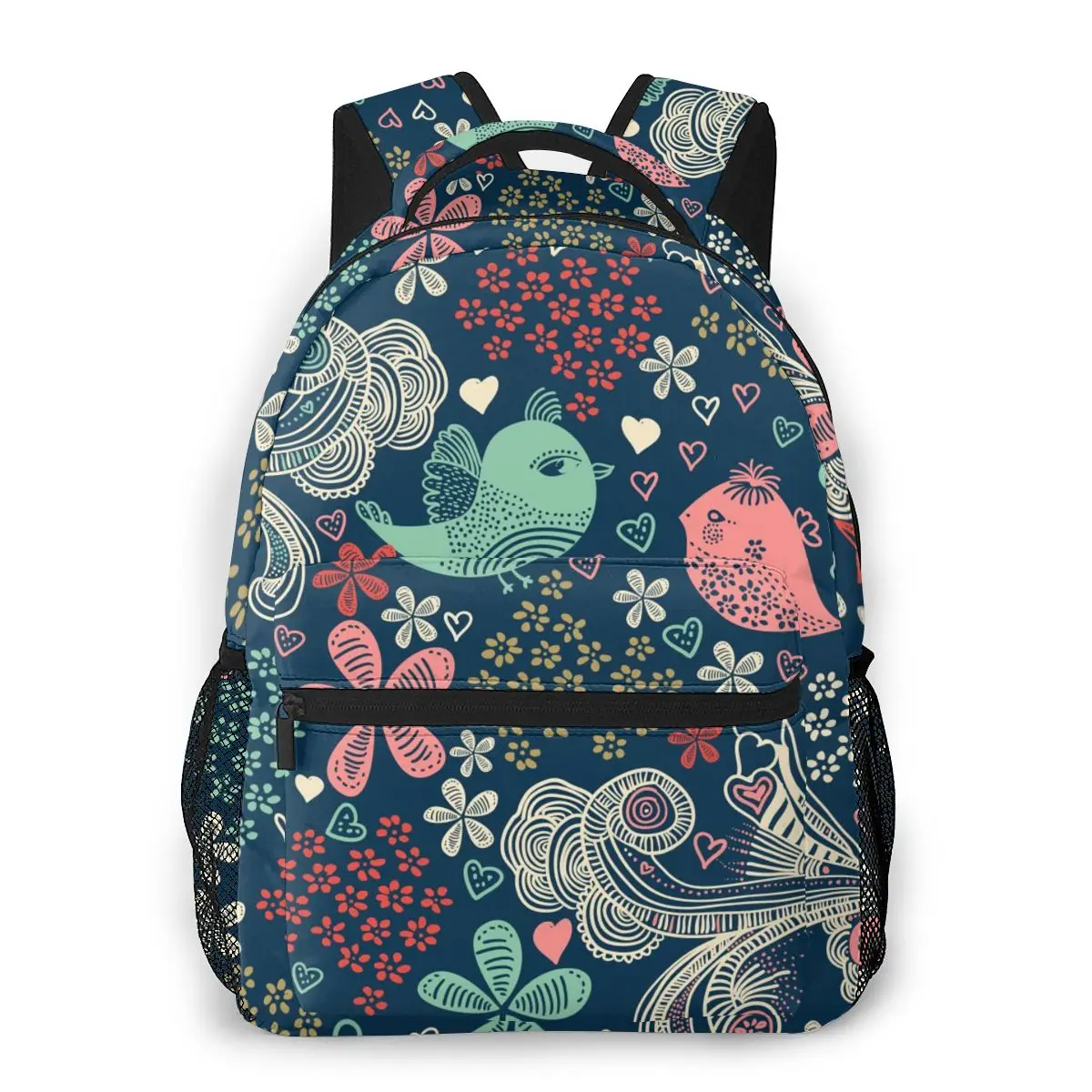 

Повседневный Рюкзак с принтом птиц, дорожная школьная сумка с карманами для женщин, колледжа