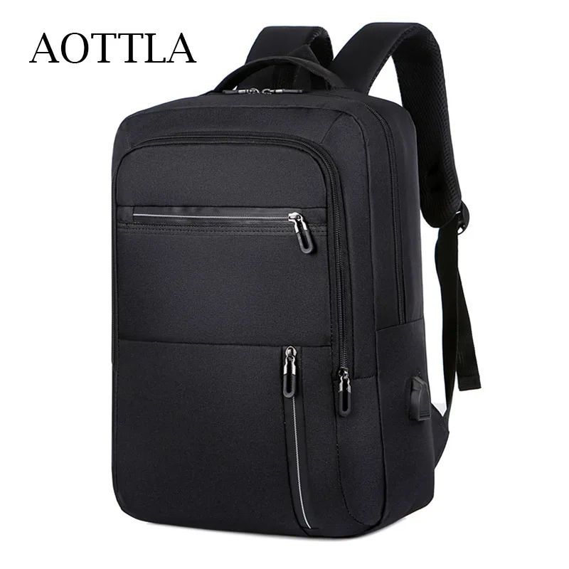 

Рюкзак AOTTLA мужской для ноутбука 2021 дюйма, школьный ранец с Usb-разъемом, удобный ранец на плечо для коротких поездок, 15,6