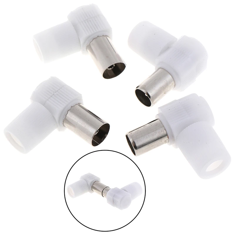 

2pairs 90 Degrees TV Plug Jack For Antennas Male And Female TV RF Coaxial Male Plugs Adapter Right Angle Antennas Connectors Hot