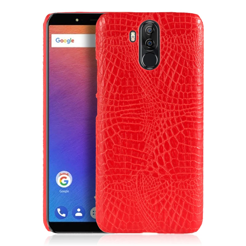 Для Ulefone power 3 чехол для Ulefone power 3S крокодиловая текстура чехол для телефона кожаная задняя крышка для Oukitel K6 Vernee X сумка чехол - Цвет: RED