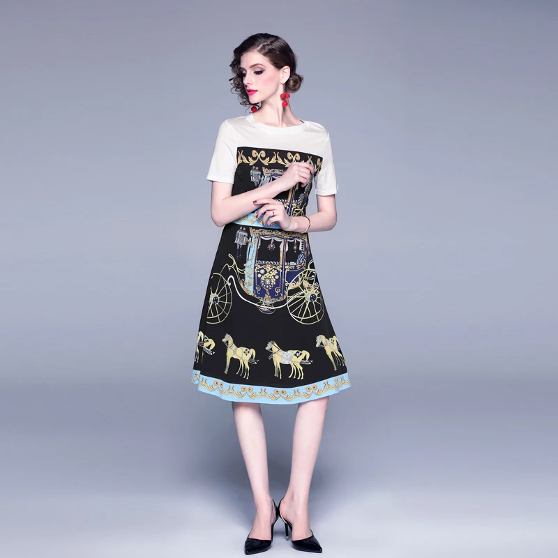 Новые высококачественные облегающие Теплые Ретро платья с принтом | Женская