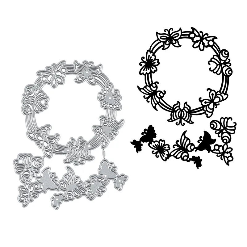 DiyArts бабочка круг металла резки плашки круглая Бумага Ремесло трафарет шаблоны