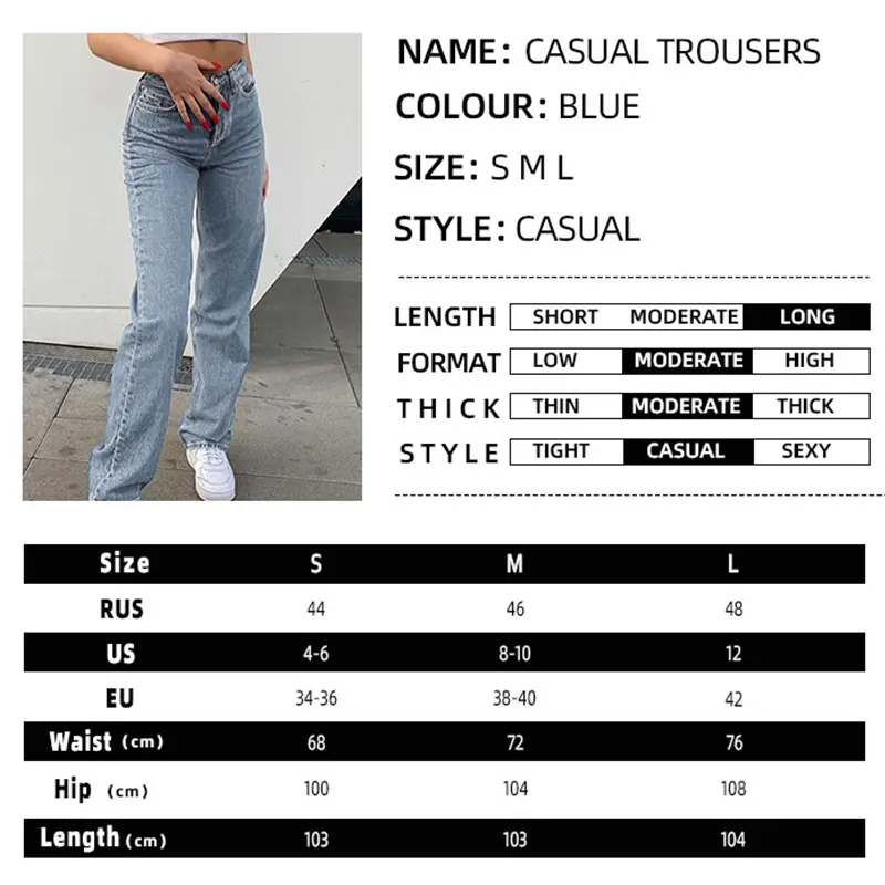 

Y2K Harajuku Fashion Jeans Women Streetwear Hip Butterfly Print Pants Casual Baggy Straight High Waist Mom Denim Oversize Pants