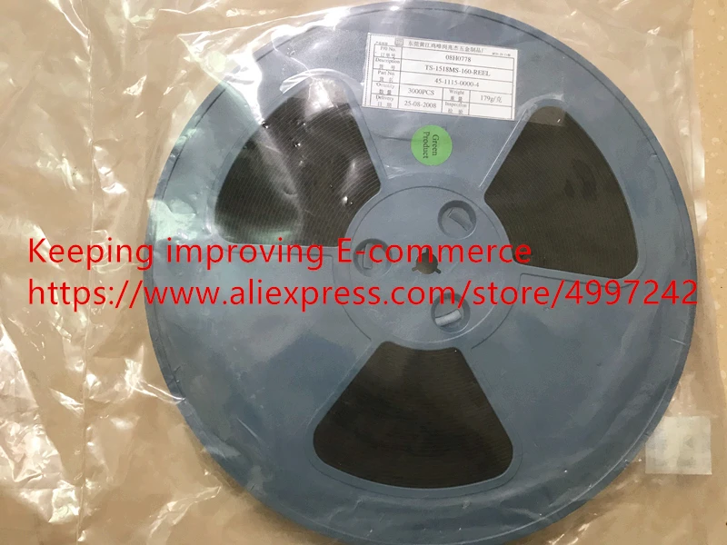 

Original new 100% TS-1518MS 4*4*1.5mm SMD button display button 5.2x5.2x1.5 copper key touch switch 160gf