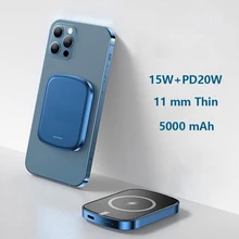 2021 New 10000mAh Magnetic Wireless Power Bank 15W Mobile Phone Fast Charger For iPhone 12 13 Pro Max External auxiliary battery