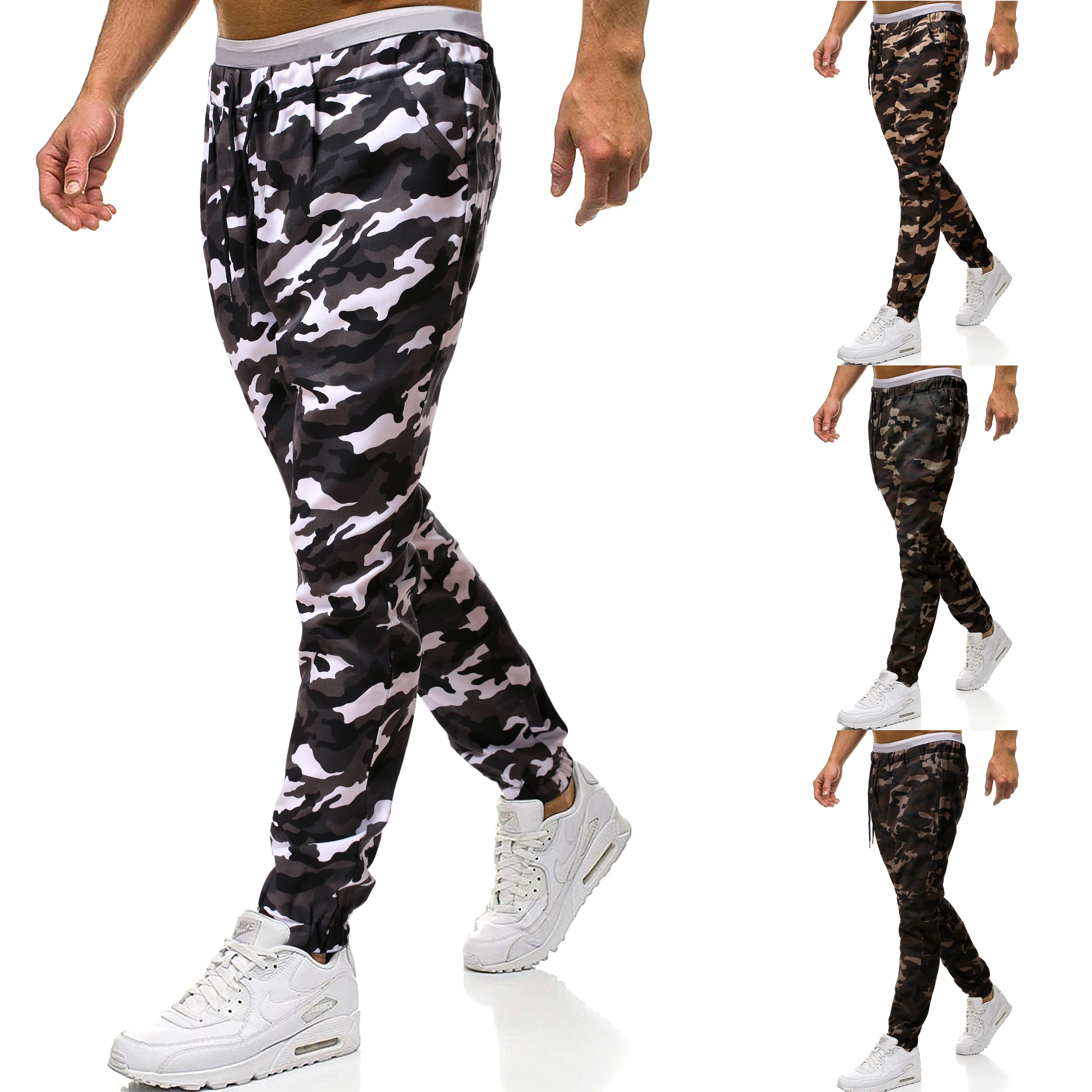 

Men's Sport Casual Pants Straight Leg Cotton Loose Camo Pants