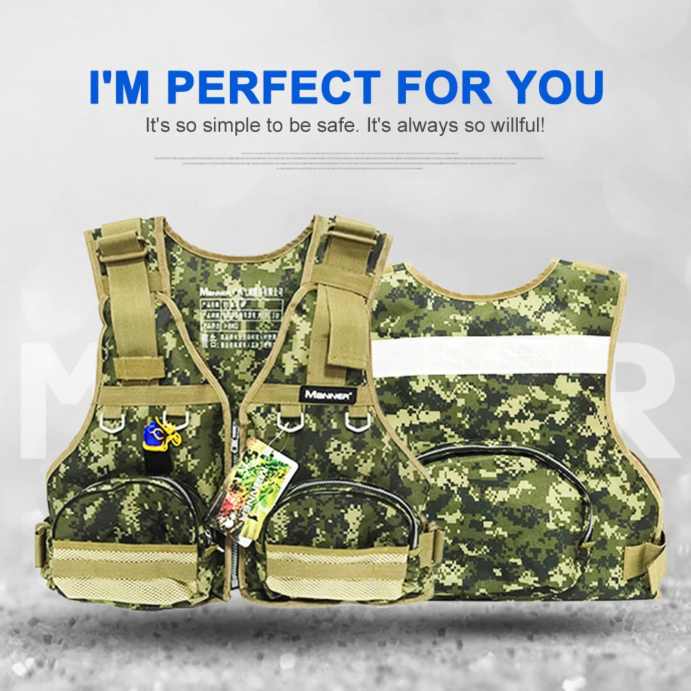 

Swimming Boating Vest Adult Fishing Surfing Multi Pocket Life Safety Jacket Pool Accessories