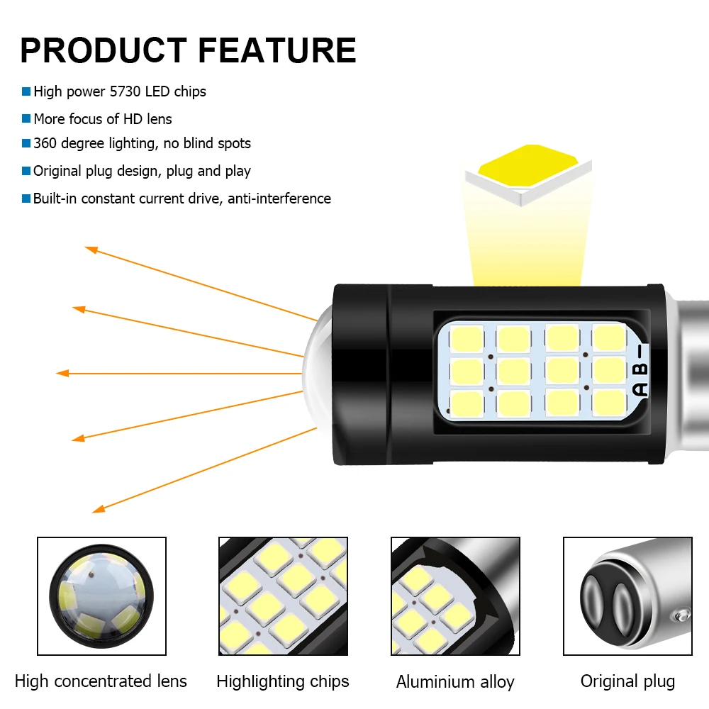 1 шт. 1156 1157 2835 42SMD светодиодный авто тормоз Revesing светильник 12V 3156 3157 T20 дневного