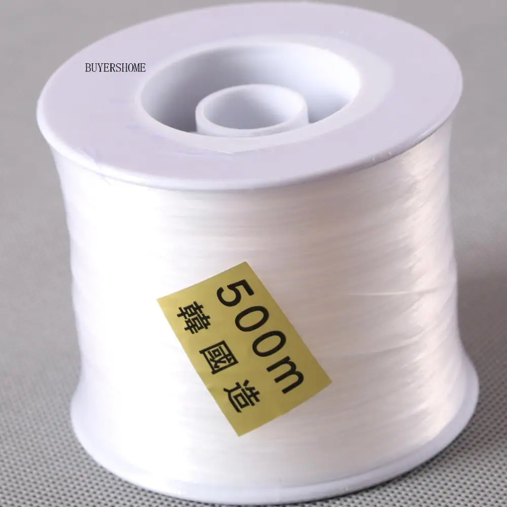 

500m White DIY Crystal Beading Stretch Elastic Thread Cord Rectangle Beading Wire Cord String for Jewelry Making N041