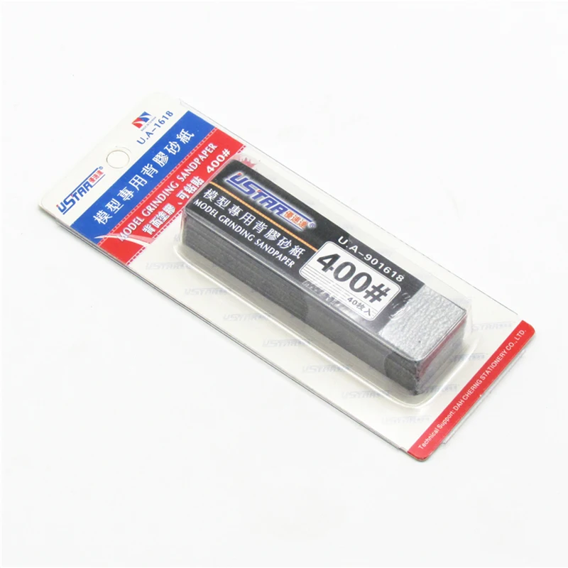 

USTAR UA-901618~UA-901622 Model Grinding Sandpaper 400-2500# Mini Self-Adhesive Abrasive,20mm*75mm*40 Sheets