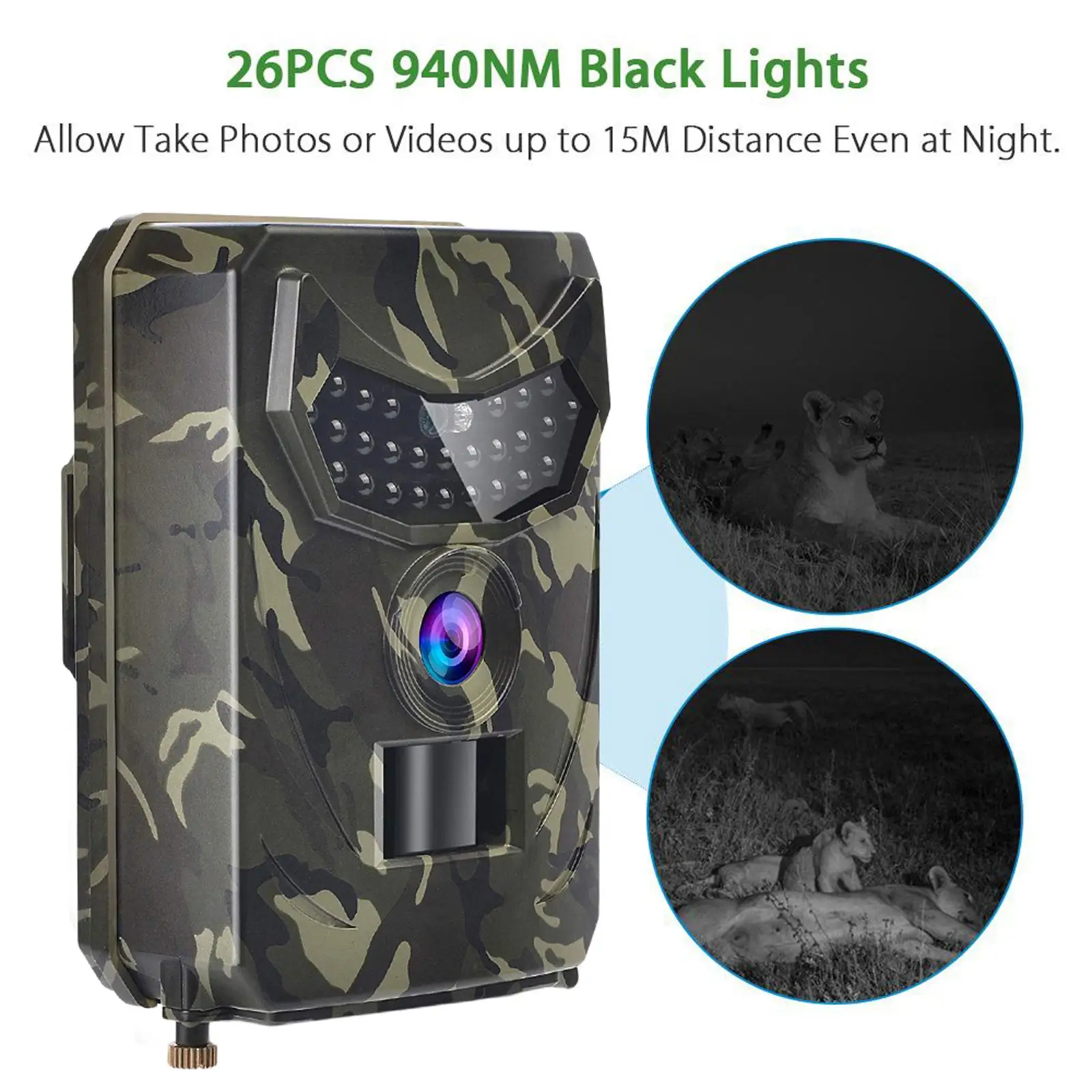 

PR-100 Waterproof Outdoor Camera 12Million Infrared Induction Camera Hunting Camera Night-Vision Camera With 32G Memory Card