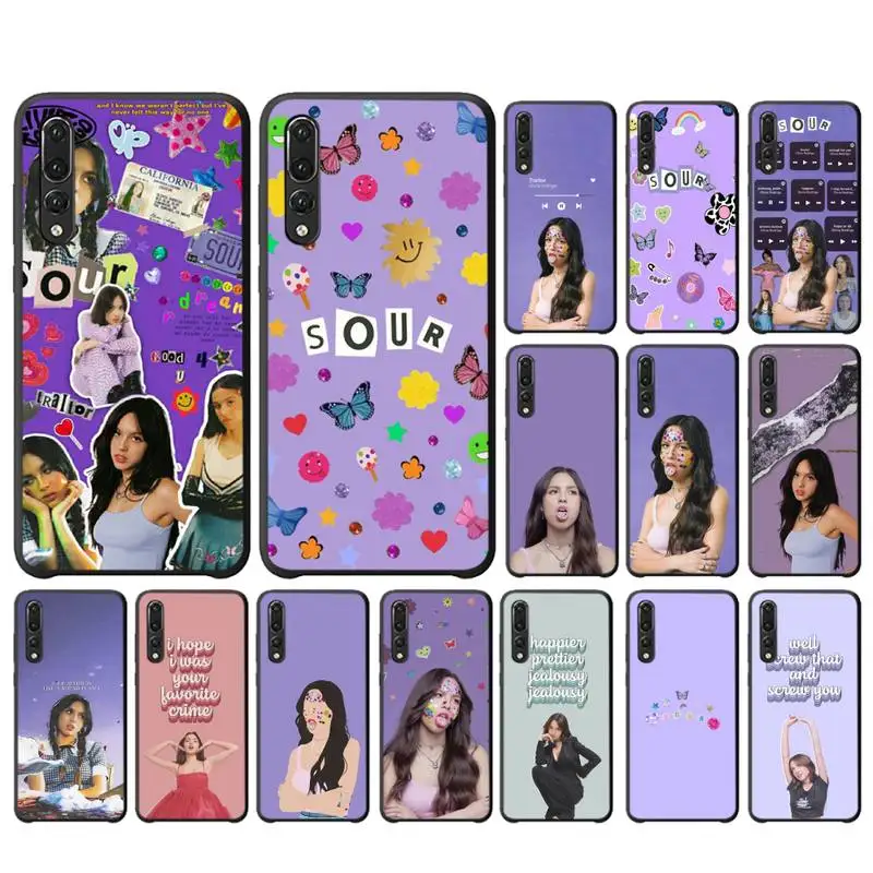 

TOPLBPCS Olivia Rodrigo SOUR Phone Case For Huawei Y6 2018 Y7prime2019 funda Case for Y8p Y9 2019 Capa