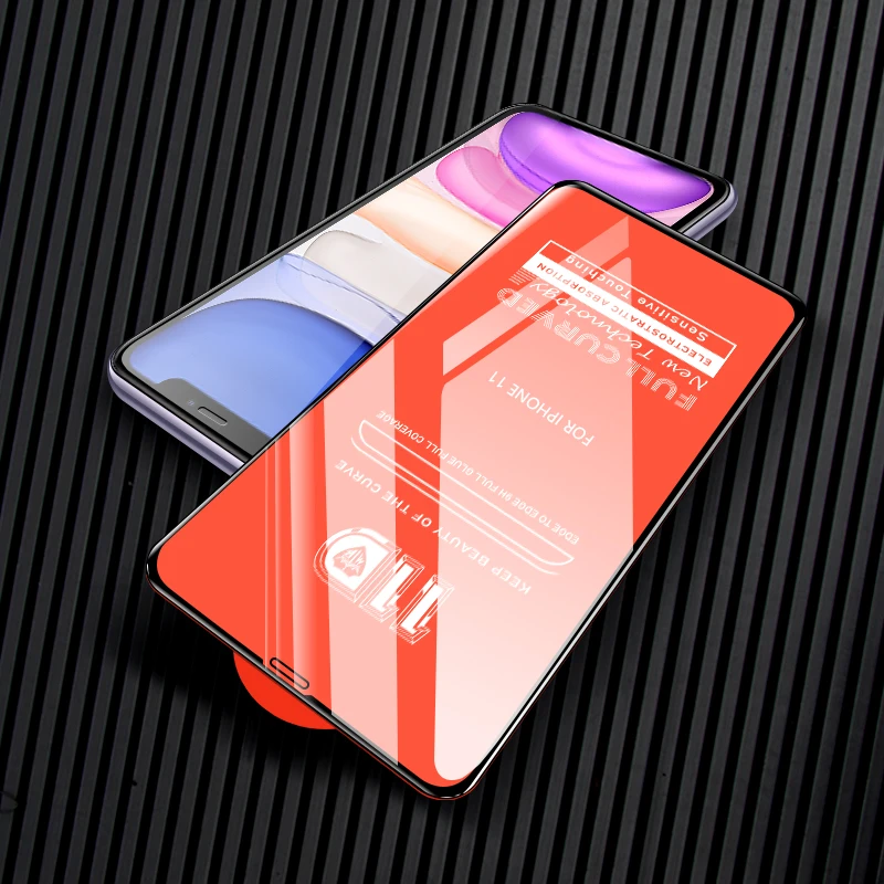 3 шт CHYI изогнутый для iphone 11 pro max протектор экрана Полный клей покрытие закаленное для iphone 11 pro max защитное экранное стекло