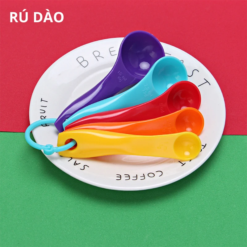 5 шт./компл. Творческий Мерная Ложка силиконовая половник с мерной шкалой для