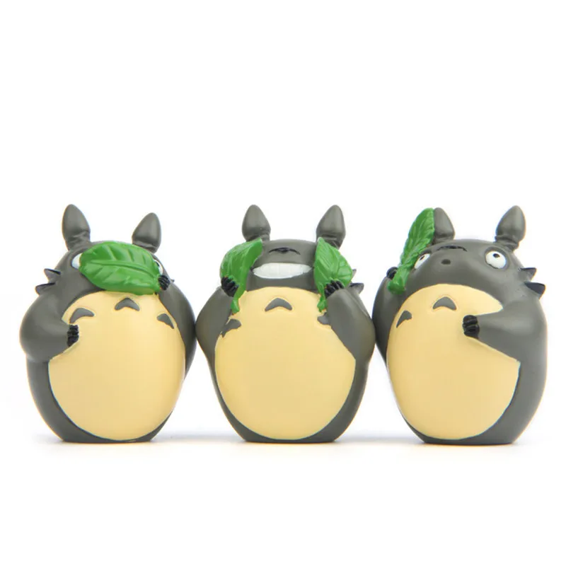 Аниме Мой сосед Тоторо затенение с листьев фигурки сказочный сад дома Декор